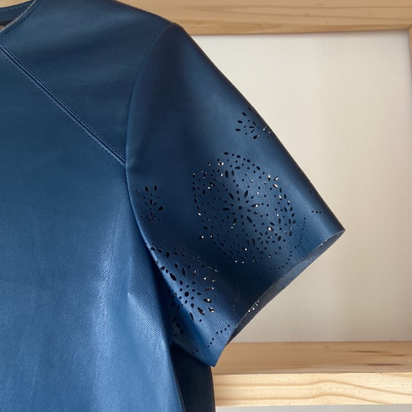 Zara Faux Leather Mod Mini Dress - Picture 3 of 5